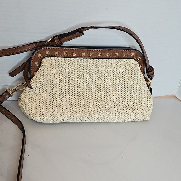 Handbags - Stylish Cream and Brown Women's Bag